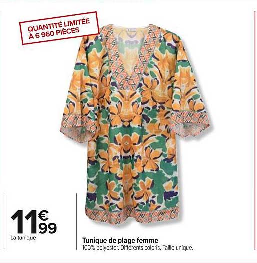 Tunique de plage femme