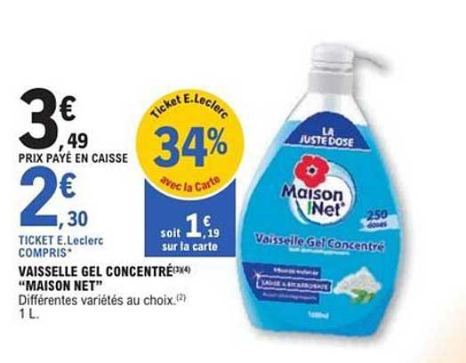 VAISSELLE GEL CONCENTRÉ "MAISON NET"