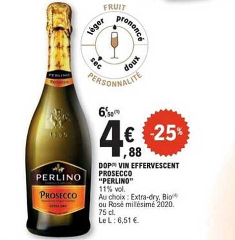 VIN EFFERVESCENT PROSECCO "PERLINO"
