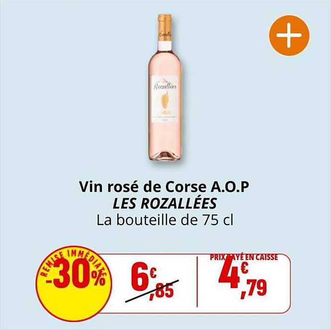 Vin rosé de Corse A.O.P LES ROZALLÉES