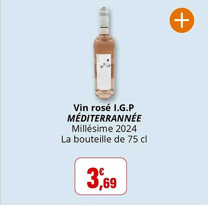 Vin rosé I.G.P MÉDITERRANNÉE