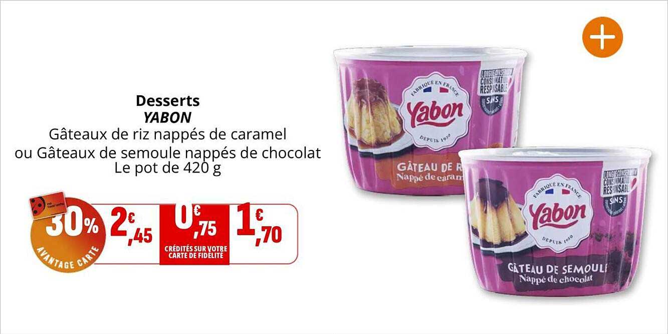 YABON Gâteaux de riz nappés de caramel ou Gâteaux de semoule nappés de chocolat