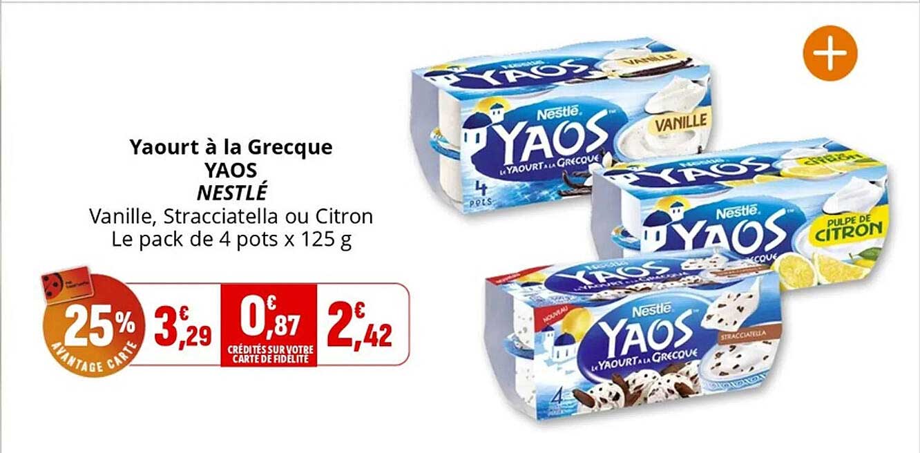 Yaourt à la Grecque YAOS NESTLÉ