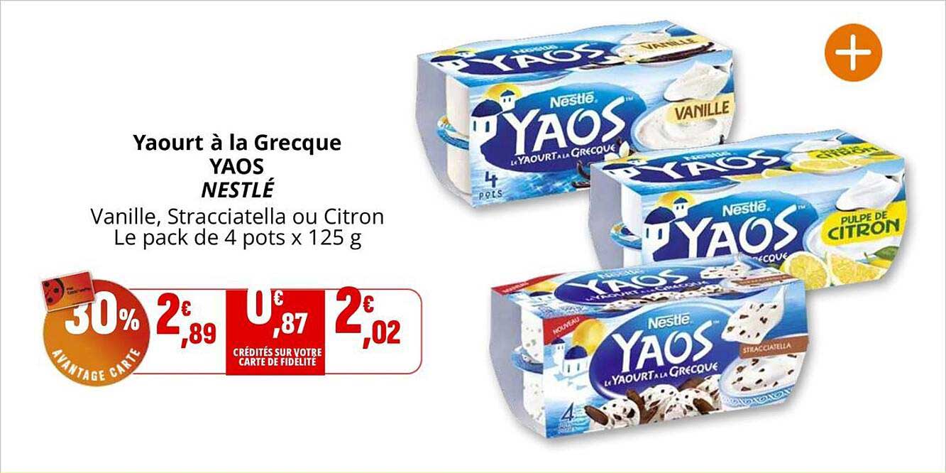 Yaourt à la Grecque YAOS NESTLÉ