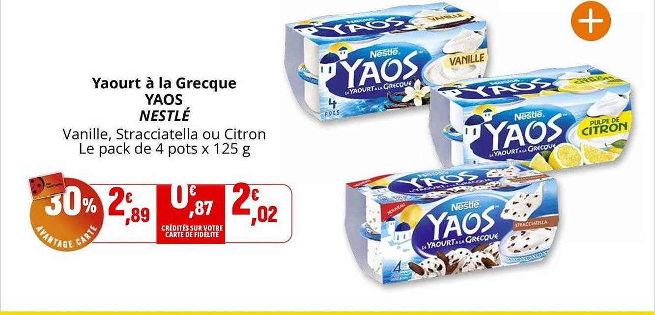 Yaourt à la Grecque YAOS NESTLÉ