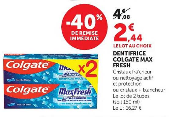 -40% DE REMISE IMMÉDIATE