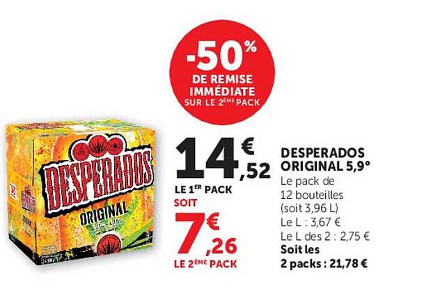 -50% DE REMISE IMMÉDIATE SUR LE 2ÈME PACK