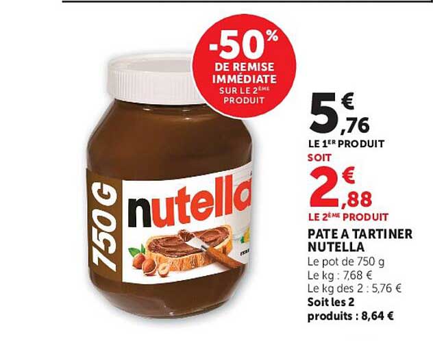 -50% DE REMISE IMMEDIATE SUR LE 2ÈME PRODUIT
