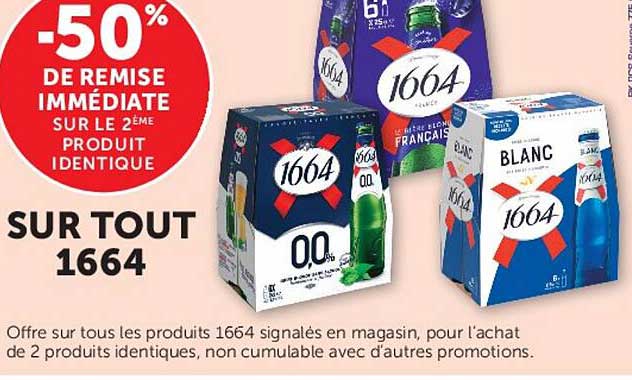 -50% DE REMISE IMMÉDIATE SUR LE 2ÈME PRODUIT IDENTIQUE