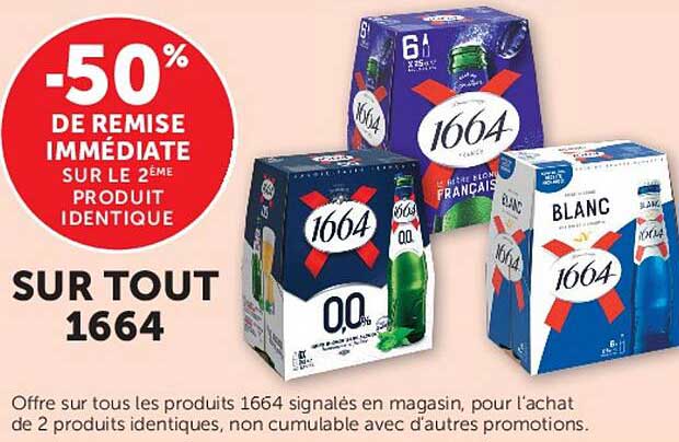 -50% DE REMISE IMMÉDIATE SUR LE 2ÈME PRODUIT IDENTIQUE