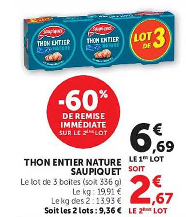 -60% DE REMISE IMMÉDIATE SUR LE 2ème LOT