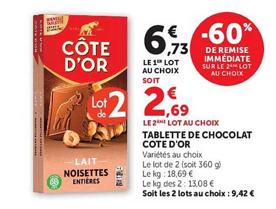 -60% DE REMISE IMMÉDIATE SUR LE 2ÈME LOT AU CHOIX