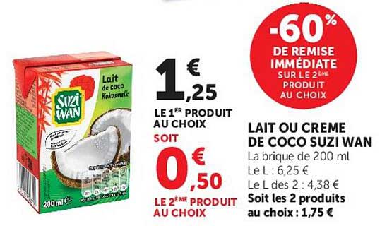 -60% DE REMISE IMMÉDIATE SUR LE 2ÈME PRODUIT AU CHOIX