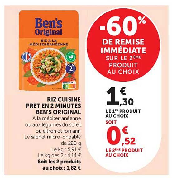 -60% DE REMISE IMMÉDIATE SUR LE 2ÈME PRODUIT AU CHOIX