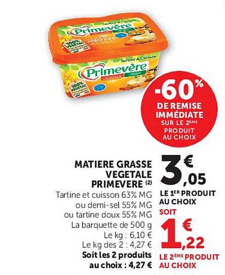 -60% DE REMISE IMMEDIATE SUR LE 2ÈME PRODUIT AU CHOIX