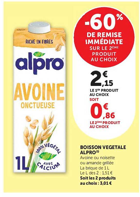 -60% DE REMISE IMMÉDIATE SUR LE 2ÈME PRODUIT AU CHOIX