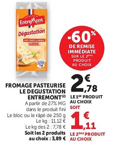 -60% DE REMISE IMMÉDIATE SUR LE 2ÈME PRODUIT AU CHOIX