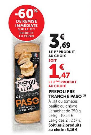 -60% DE REMISE IMMÉDIATE SUR LE 2ÈME PRODUIT AU CHOIX