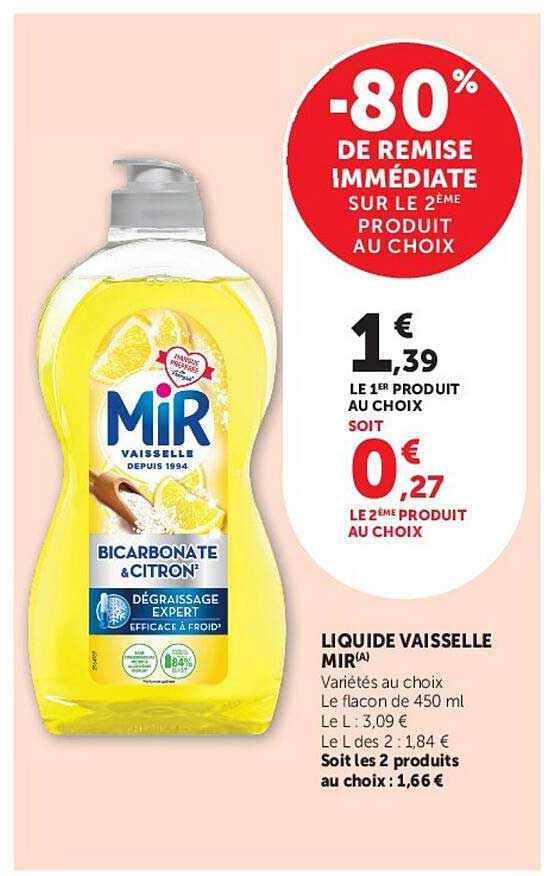 -80% DE REMISE IMMÉDIATE SUR LE 2ÈME PRODUIT AU CHOIX