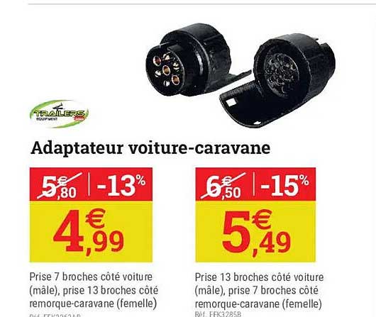 Adaptateur voiture-caravane