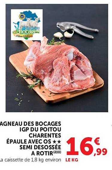 AGNEAU DES BOCAGES IGP DU POITOU CHARENTES ÉPAULE AVEC OS ☆ SEMI DÉSOSSÉE A ROTIR (2)