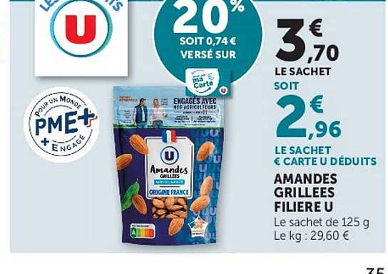 AMANDES GRILLÉES FILIERE U