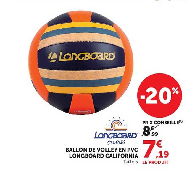 BALLON DE VOLLEY EN PVC LONGBOARD CALIFORNIA