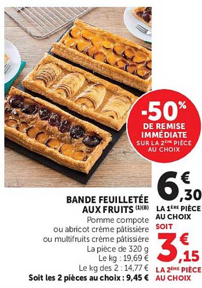 BANDE FEUILLETÉE AUX FRUITS