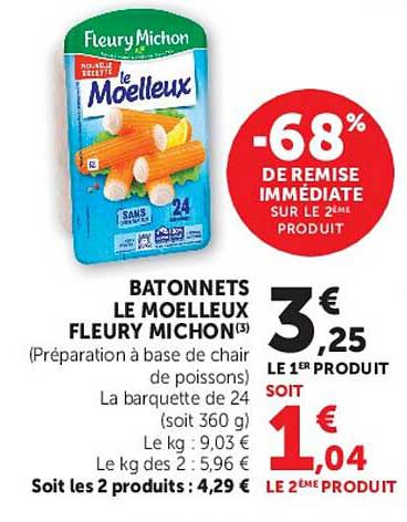 BATONNETS LE MOELLEUX FLEURY MICHON(3)