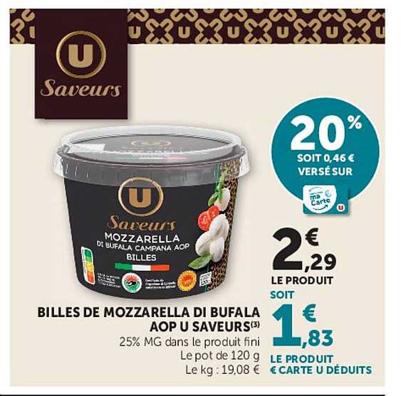 BILLES DE MOZZARELLA DI BUFALA AOP U SAVEURS(3)