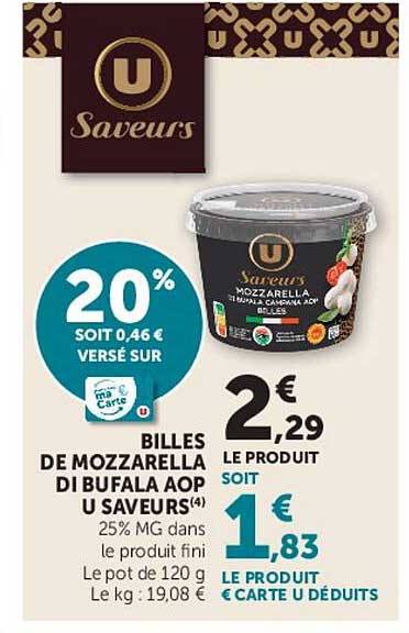 BILLES DE MOZZARELLA DI BUFALA AOP U SAVEURS(4)