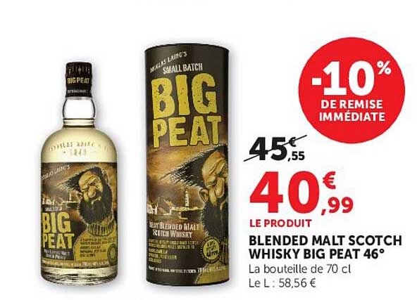 BLENDED MALT SCOTCH WHISKY BIG PEAT 46°