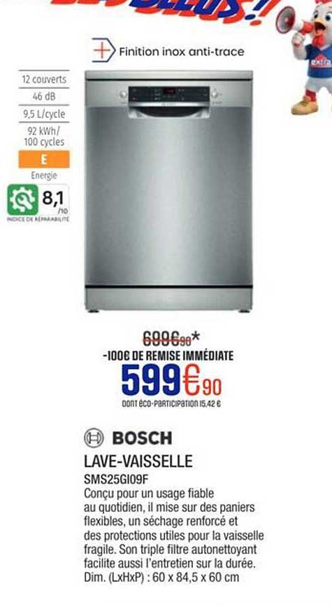 BOSCH LAVE-VAISSELLE SMS25GI09F