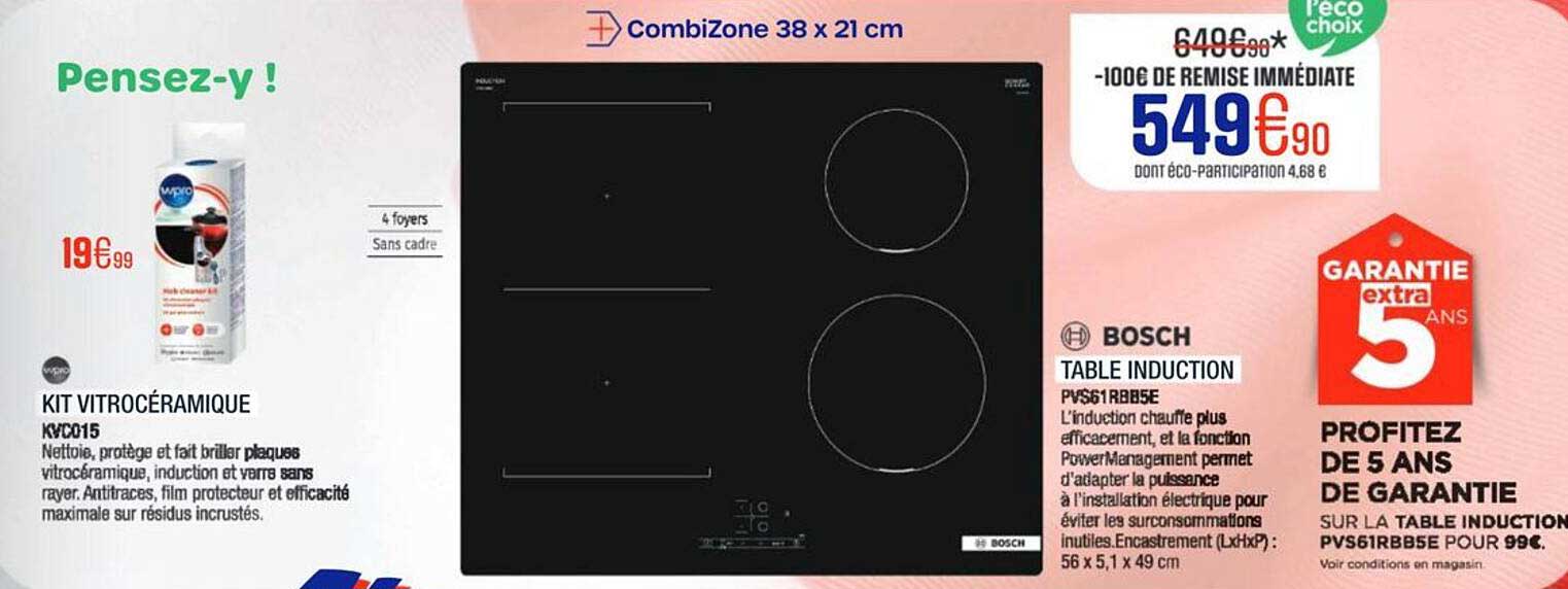BOSCH TABLE INDUCTION PVS61RBB5E