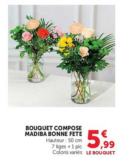 BOUQUET COMPOSE MADIBA BONNE FETE