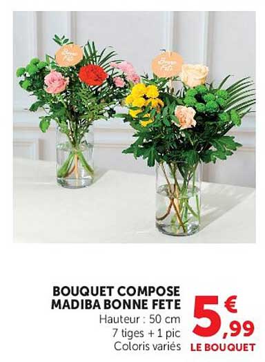 BOUQUET COMPOSE MADIBA BONNE FETE