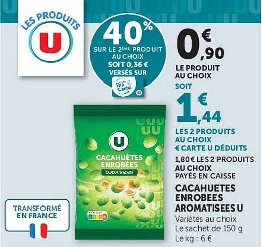 CACAHUETES ENROBÉES AROMATISÉES U