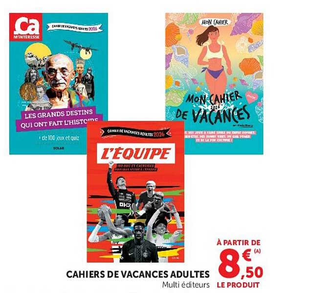 CAHIERS DE VACANCES ADULTES