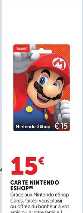 CARTE NINTENDO ESHOP(B)