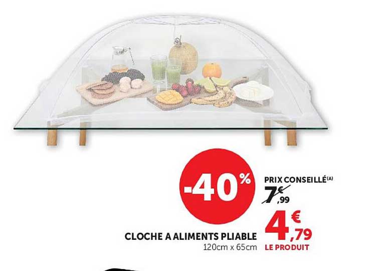 CLOCHE A ALIMENTS PLIABLE 120cm x 65cm