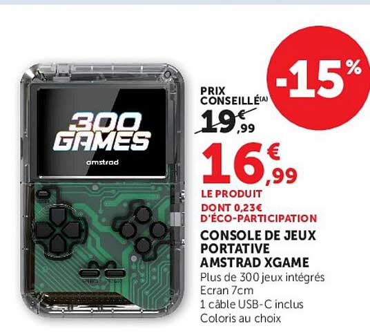 CONSOLE DE JEUX PORTATIVE AMSTRAD XGAME