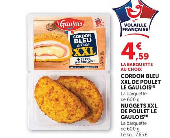 CORDON BLEU XXL DE POULET LE GAULOIS