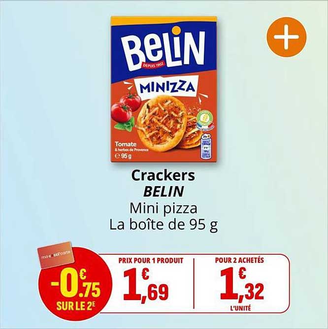 Crackers BELIN Mini pizza La boîte de 95 g