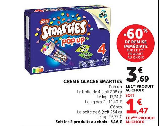 CREME GLACEE SMARTIES Pop up