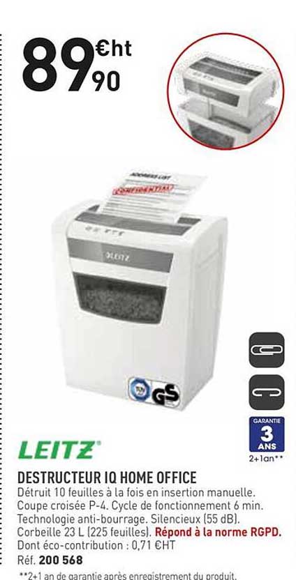 DESTRUCTEUR IQ HOME OFFICE