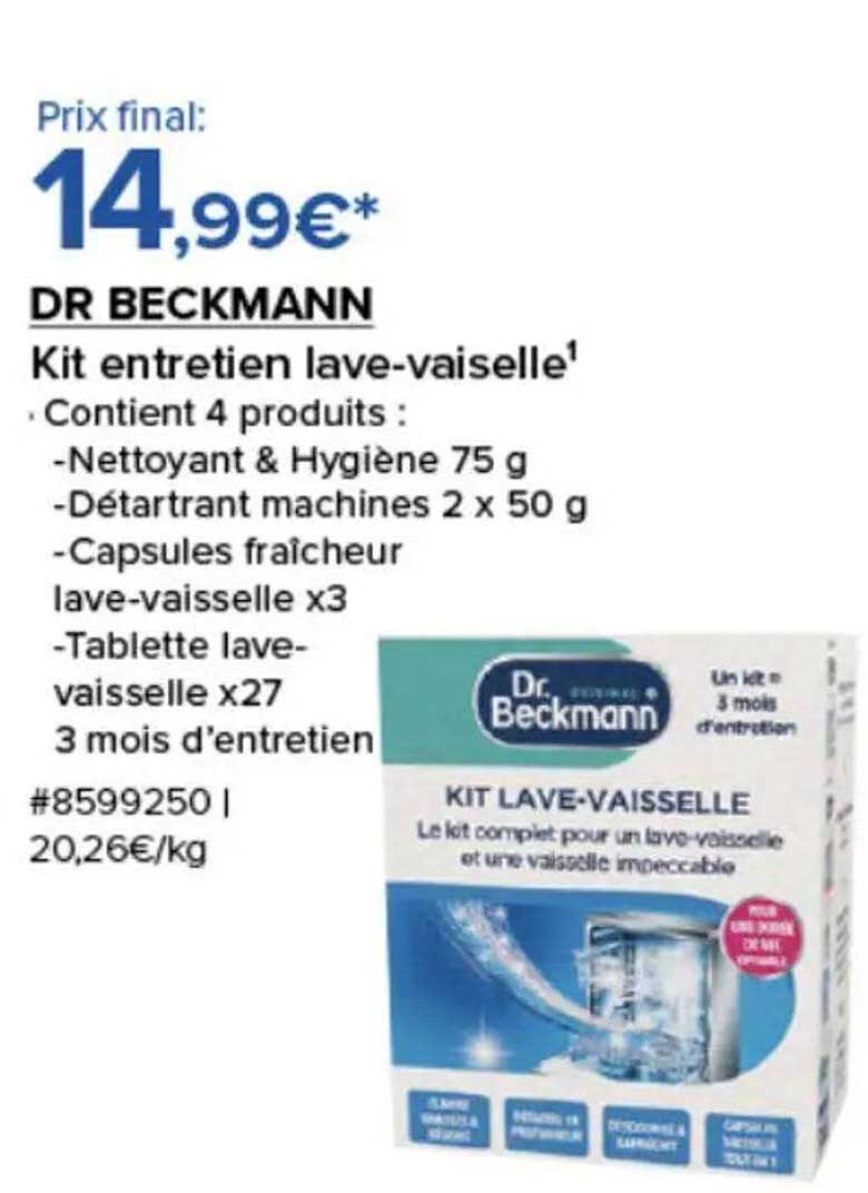DR BECKMANN Kit entretien lave-vaisselle¹