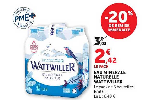 Eau minérale naturelle WATTWILLER