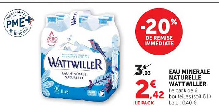 EAU MINERALE NATURELLE WATTWILLER