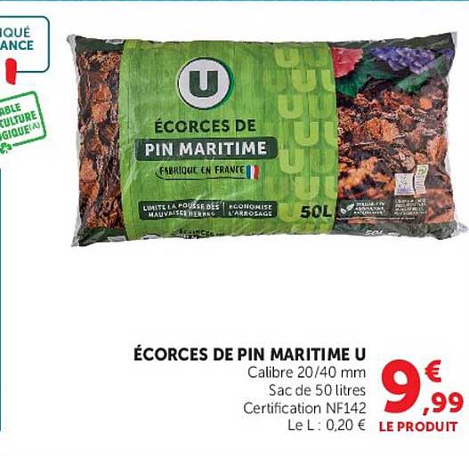 ÉCORCES DE PIN MARITIME U