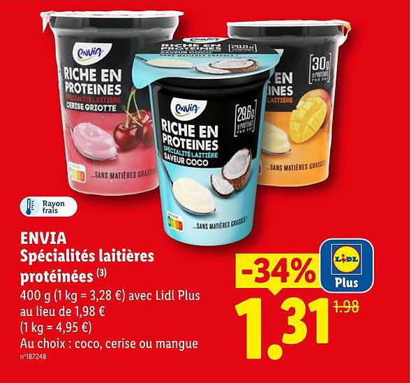 ENVIA Spécialités laitières protéinées